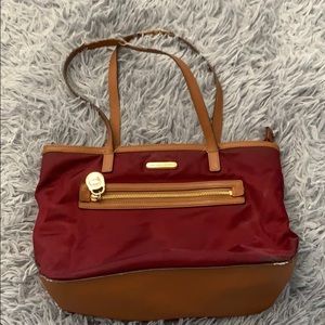 Michael Kors Small Nylon Burgundy Purse